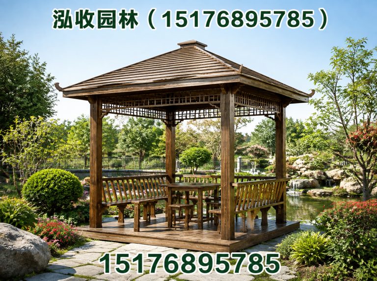 喀什防腐木凉亭展示图